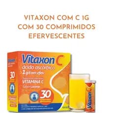 Vitamina C 1g Kit Com 30 Comprimidos Vitaxon Efervescentes