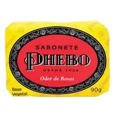 KIT Sabonete em Barra Phebo Tradicional Odor de Rosas 90g