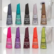 Esmalte Lollapalooza Brasil Risqué Kit 10 Un Coleção Lançamento 10 Cores Ultra Brilho