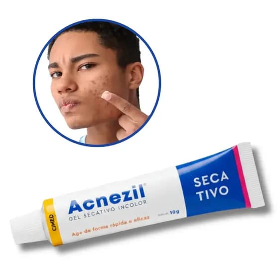 Acnezil Gel Secativo Incolor Para Pele Acneica 10g Cimed - Kit