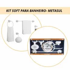 Soft Completo Jogo de Acessórios de Banheiro 5 Peças Porta Toalha Saboneteira Decoração Multiuso