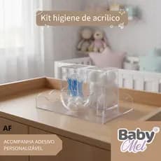 Higiene Personalizável Cristal Baby Mel Acrilico Algodão Quartos Salas Presentes e Maquiagens
