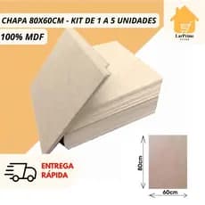 Chapa Mdf Cru 3mm Placa 60x80 cm Decoração Artesanato Quadro foto Placa Mdf