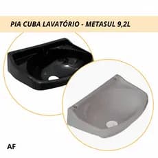 Lavatório Pia 9,2 Litros Metasul para Area Externa, Casa, Banheiro, Salão e Lavado