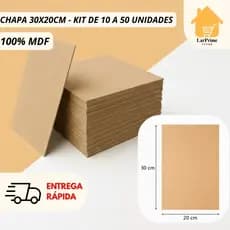 Chapas 10,20,30,50 Chapas Mdf Cru 3mm Placa 20x30 Artesanato Sublimação Quadros Fotos Decoração