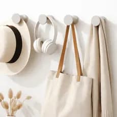 Conjunto 5 Ganchos Suporte de Parede – Cabideiro Multiuso Roupas, Bolsas, Cabide, Toalha, Acessórios