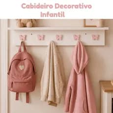 Cabideiro Gancho Parede Prateleira Infantil Estrela Coração Borboleta Suporte Bolsa Mochila Cabide