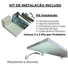 1 Par Kit de Instalação Para Prateleiras de MDF , Não acompanha a prateleira, Vai somente 1 Par Kit
