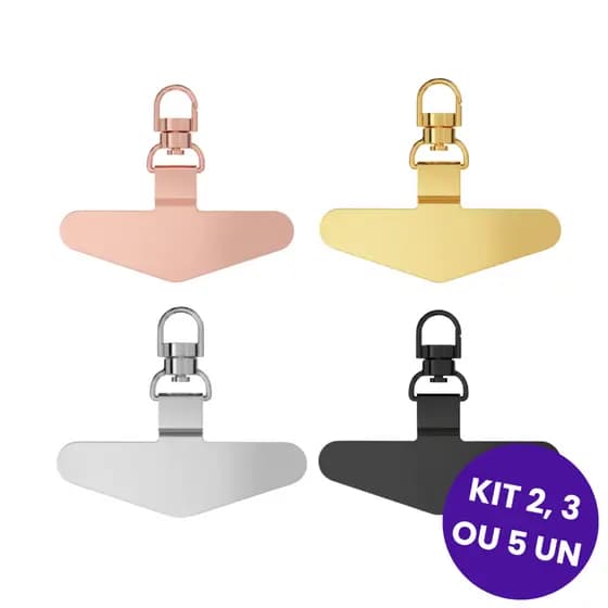 Kit 2 a 5 Conectores Clip Para Celular Formato Seta Metal 360° Resistente Cores Diversas