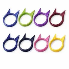 Anel Estilizado Com Pontas Gatinho Metal Acessório Fashion Estilo Moderno Cores Diversas