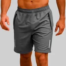 SHORT Bermuda Chimpa Masculina Casual Estilo Urbano Com Ajuste De Cordão E Bolsos