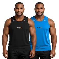 KIT PROMOCÃO 2 Regatas Masculinas DryFit Básica Leve