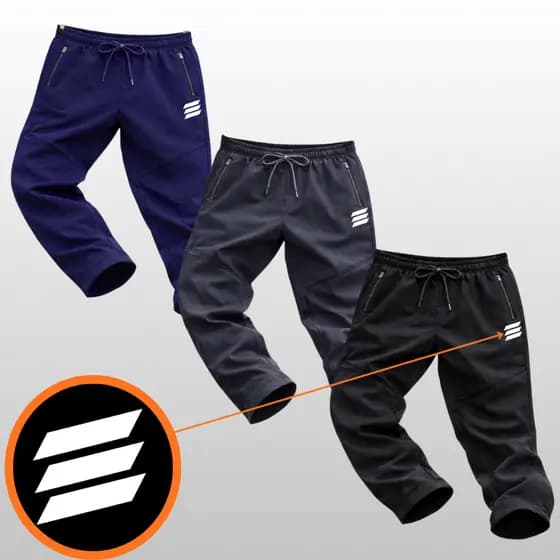 Kit 3 Calças Chimpa Masculina Academia Estampada Dry Fit Fitness Treino Bolso Zíper Promo