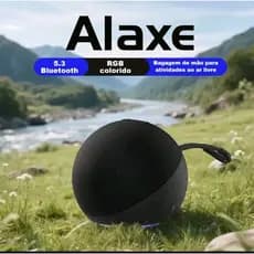Caixa de Som Bluetooth Alexa Echo Dot com Luzes LED e Rádio FM