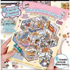 LIVRO GIGANTE: Adesivos 3D Kawaii - Monte seu Mundo em Miniatura! ✨