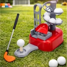 Máquina Lançadora de Mini Golfe Infantil Brinquedo Educativo + Taco e Bolinhas ⛳