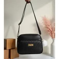 Bolsa Feminina Pequena Estilo Casual Transversal + Chaveiro Pompom