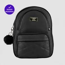 Bolsa Mochila Feminina Media com alça regulavel + Chaveiro pompom