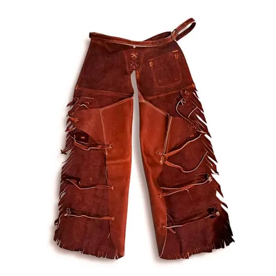 Calça de Couro de Vaqueta Especial Aberta Selaria Colorado