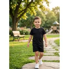 Conjunto Infantil Masculino Verão Camiseta + Bermuda Algodão 2 a 10 anos Barato