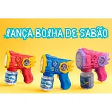 Brinquedo Maquina Automática Lança Bolha De Sabão Colorido Infantil Rosa Azul E Vermelho 50ML ou bolha de sabao
