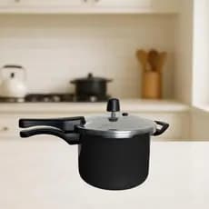 Panela de Pressão - 4,5 litros Fechamento Externo Antiaderente - Disponível Cereja e Preto