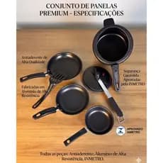 Kit de Panela de Pressão 4,5L Fechamento Interno Antiaderente+ Frigideiras Antiaderente com espátula