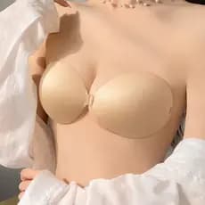 Sutiã Adesivo Sem Costura de Silicone – Efeito Lifting, Invisível e à Prova de Suor, Ideal para Roupas Tomara-que-Caia