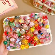 Kit Mini Presilhas Kawaii Coloridas e Fofas – Grampos Infantis com Personagens e Frutinhas