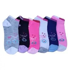Kit 12 Pares de Meias Soquete Feminina Adulto Estampada Cores Delicadas