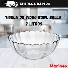 Tigela de Vidro Bowl Bella 2 litros Nadir/Marinex