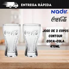 Jogo de 2 Copos Contour Coca-Cola 470ml Nadir