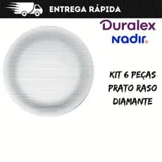 Kit 6 Pratos Duralex Diamante Raso - Nadir