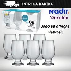 Jogo de Taças Paulista 6 peças 300ml - Nadir