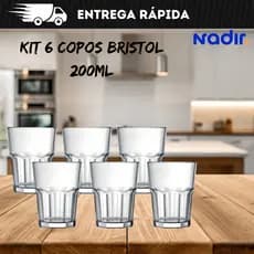 Kit 6 Copos Bristol 200ml - Nadir