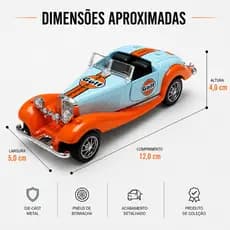 Carro Clássico Conversível De Simulação Infantil Brinquedo Carrinho Retro Miniatura Colecionável
