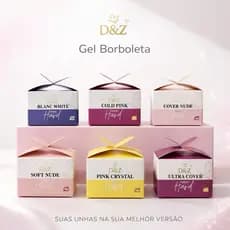 Gel Borboleta D&Z Hard 18g e 30g UV/LED – Alta Resistência para Alongamento e Blindagem de Unhas