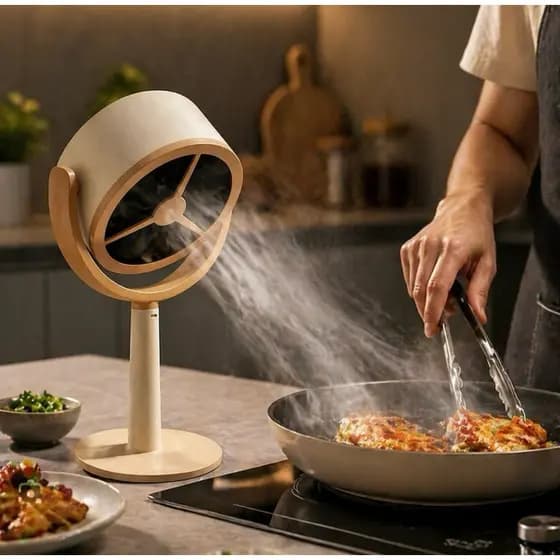 Exaustor de Mesa Portátil USB Silencioso | Remove Fumaça e Gordura | Ideal para Cozinha, Churrasco e Frituras