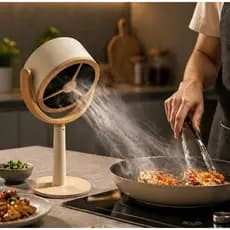 Exaustor de Mesa Portátil USB Silencioso | Remove Fumaça e Gordura | Ideal para Cozinha, Churrasco e Frituras