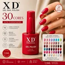 Esmalte em Gel XD Original 30 Cores UV LED Alta Cobertura Longa Duração Profissional Nail Designer