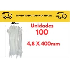 Kit Abraçadeira de nylon todos os tamanhos completo 100 unidades Preto ou Branco / Enforca gato