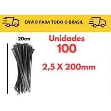 Kit Completo100 Unidades / Abraçadeira de nylon todos os tamanhos / Enforca gato / Abraçadeira
