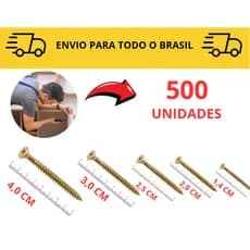 Kit 500 unidades  Parafuso para Madeira Chipboard / Philips/ Parafusos / parafuso estrela
