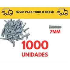 Bucha 7mm / kit de 100 conjuntos buchas de fixação / parede / concreto / convencional para parafusos