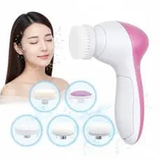 Escova Facial Elétrica Multifuncional 5 em 1 Limpeza e Esfoliação