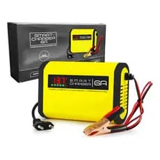 Carregador Bateria Display Portátil 6a Bivolt 12v Carro Moto
