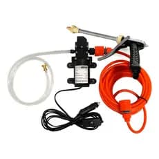 Kit Lava Jato 12v Carro Portátil Máquina Alta Pressão Trilha