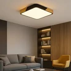 Lustre De Teto Plafon Sobrepor Grande 40cm Moderno Cozinha Dourado 3 Cores Bambu Estilo Industrial