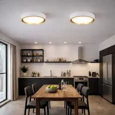 Plafon Led Sobrepor Redondo Moderno Sala Dourado 40cm Bivolt