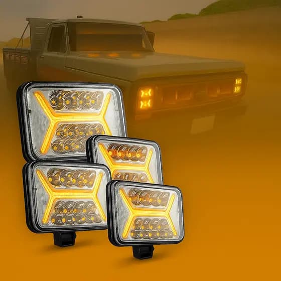 Farol Led Kit F1000 F400 Seta Alta Baixa Ford Universal 4uni